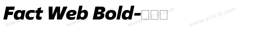 Fact Web Bold字体转换